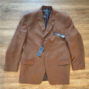 Chereskin Men's Sport Coat Blazer 3 Button Brown Size 44R NEW